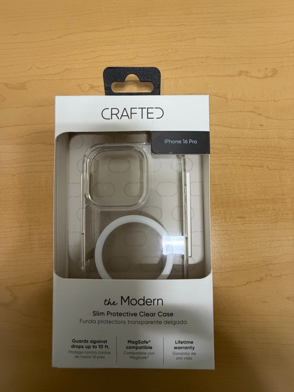 Craft Modern Clear Protective Phone Case with White Accent